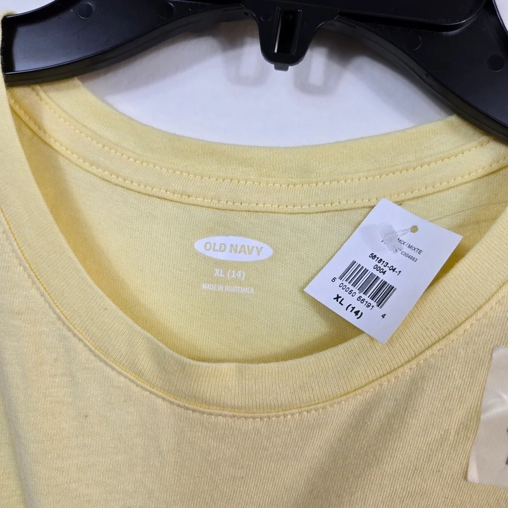 Old Navy Girls Yellow‎ Lost Unicorn Short Sleeve Graphic Tee XL/14 NEW Whimsical